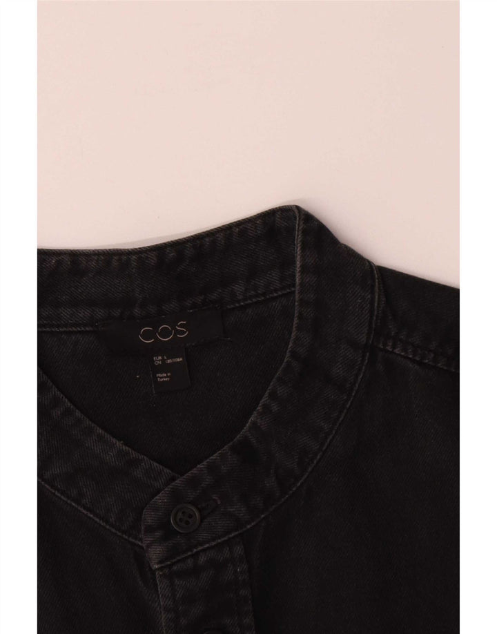 Cos Denimskjorte til mænd Stor sort bomuld