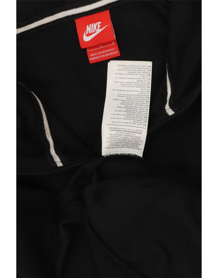 Nike hættetrøje med lynlås til mænd Large Black Colourblock Polyester