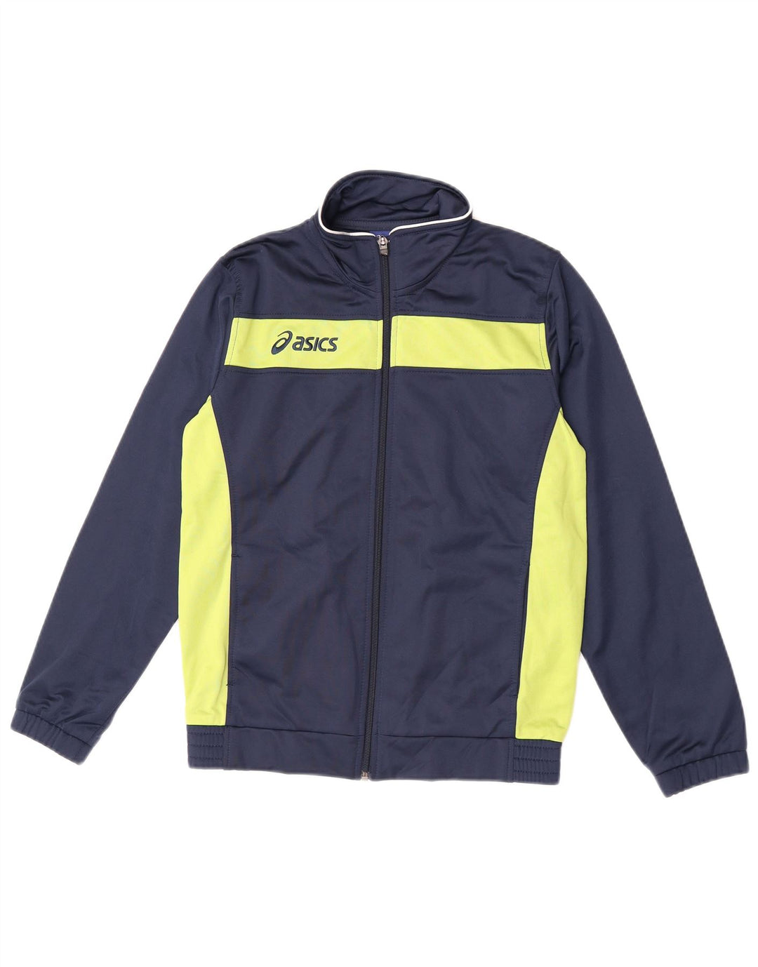 Asics Boys Grafisk træningsdragt topjakke 11-12 år Navy Blue Colourblock