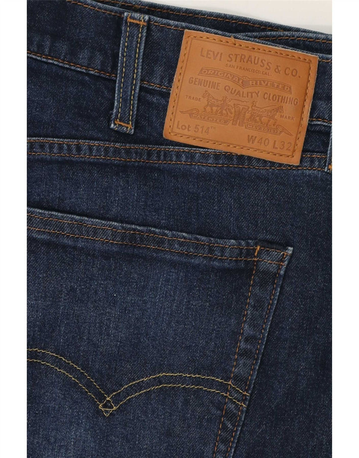 Levi's Herre 514 Straight Jeans W40 L30 Marineblå Bomuld