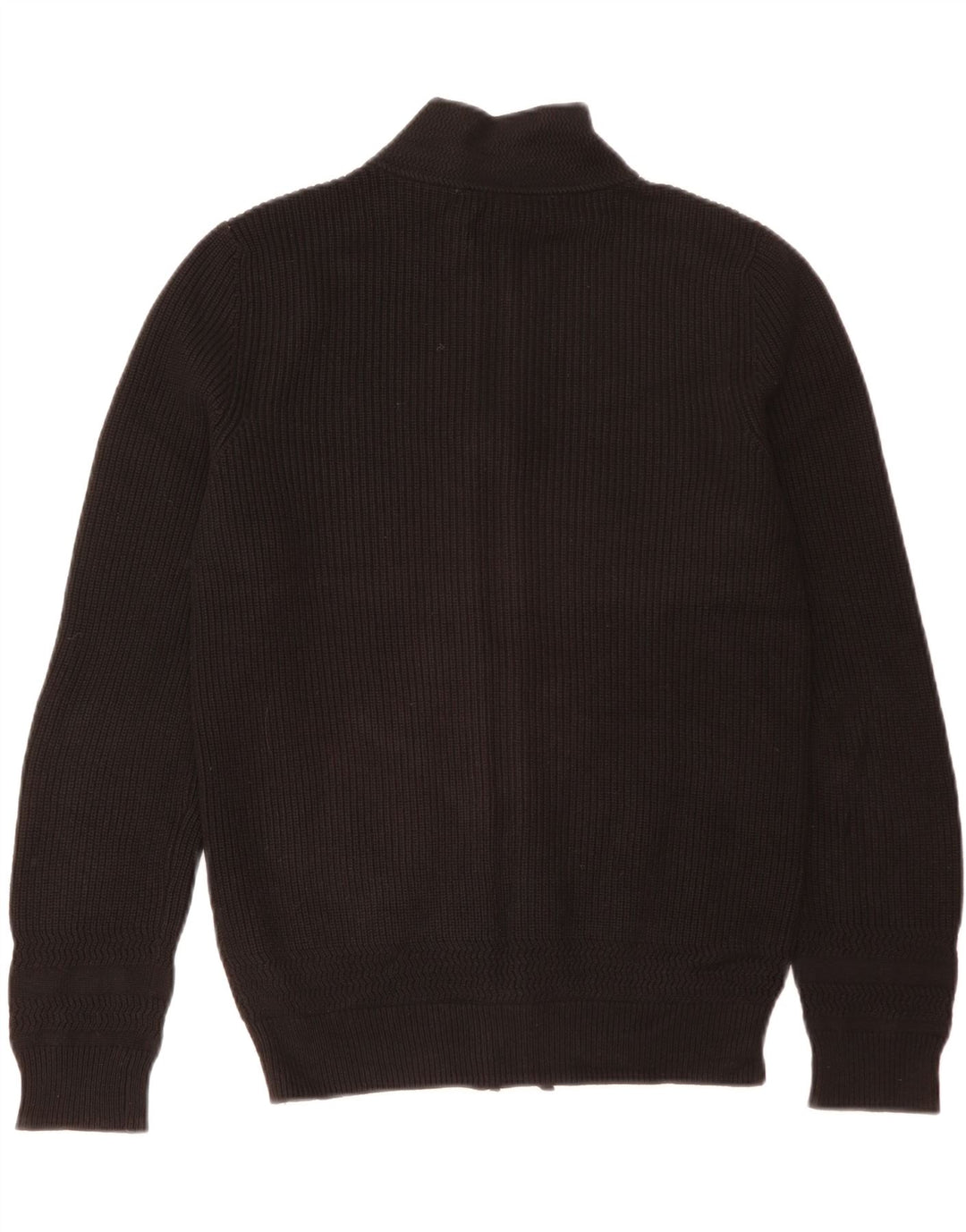 Zara Herre Cardigan Sweater Medium Sort Bomuld