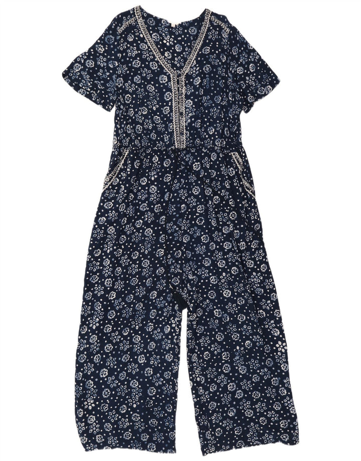 Monsoon Dame Jumpsuit UK 18 XL Navy Blue Floral
