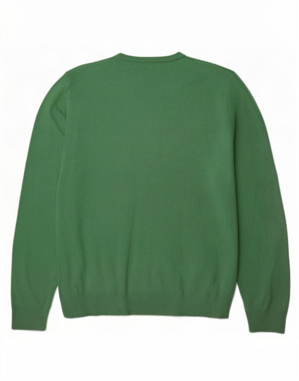 Marks & Spencer Herre V-hals sweater Stor grøn akryl