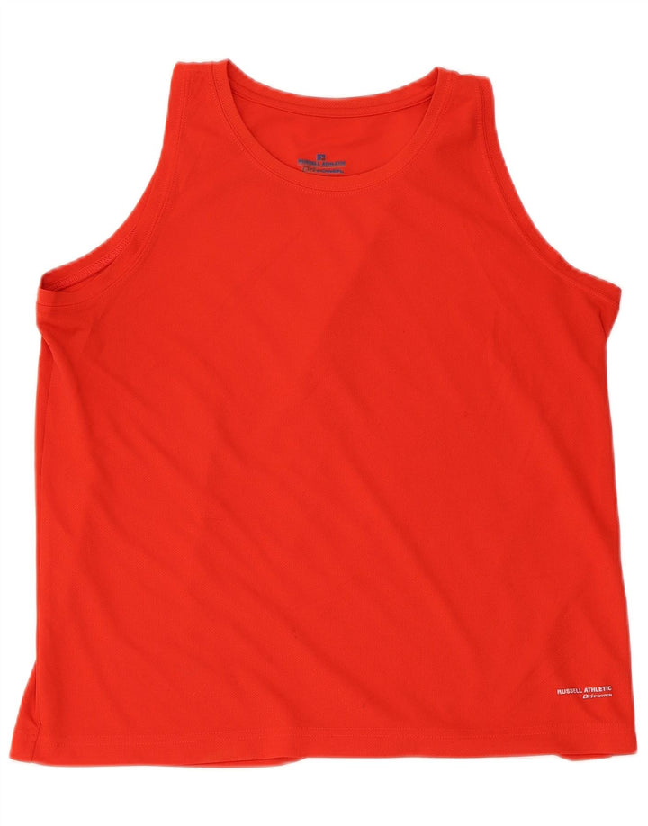 RUSSELL ATHLETIC Dame Dri-Power Vest Top UK 18 XL Rød Polyester