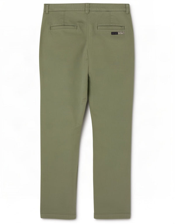 Superdry Womens Slim Chino Trousers UK 12 Medium W30 L29 Green