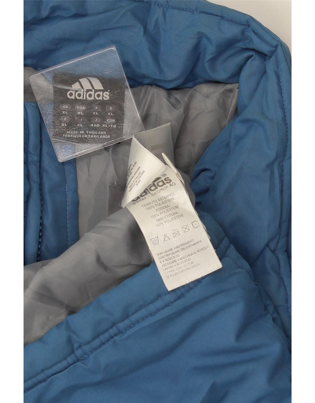 Adidas Polstret Herrejakke UK 42 XL Blå Polyester