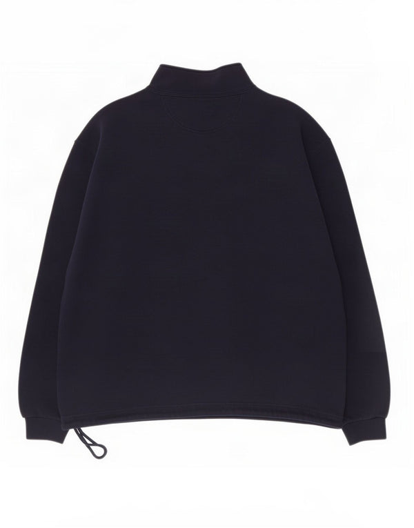 Champion Herre Zip Neck Sweatshirt Jumper Large Navy Blue