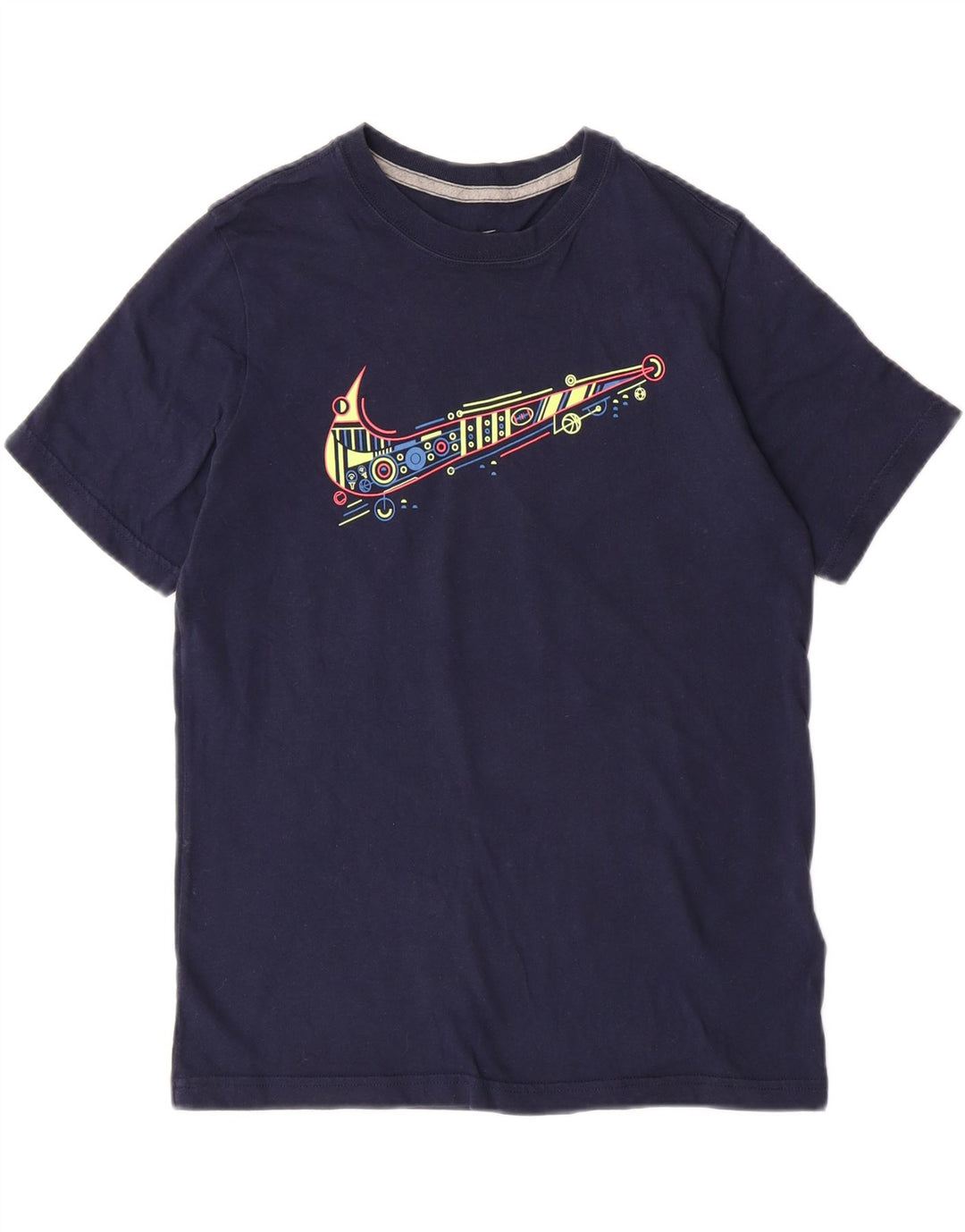 NIKE Boys Graphic T-Shirt Top 10-11 Years Medium  Navy Blue Cotton Vintage Nike and Second-Hand Nike from Messina Hembry 