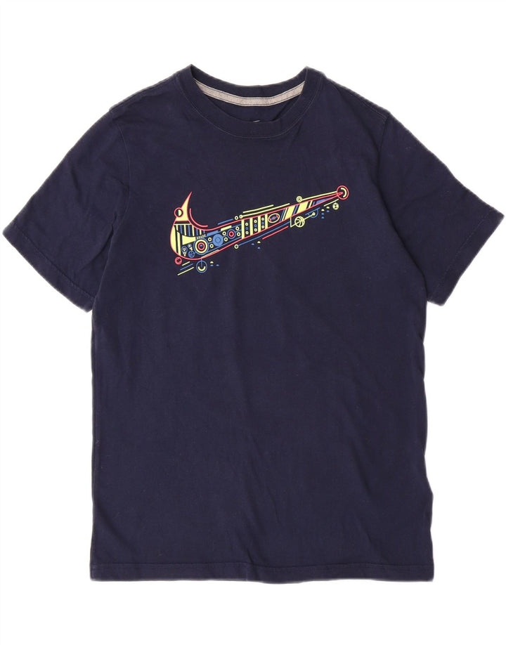 NIKE Boys Graphic T-Shirt Top 10-11 Years Medium  Navy Blue Cotton Vintage Nike and Second-Hand Nike from Messina Hembry 