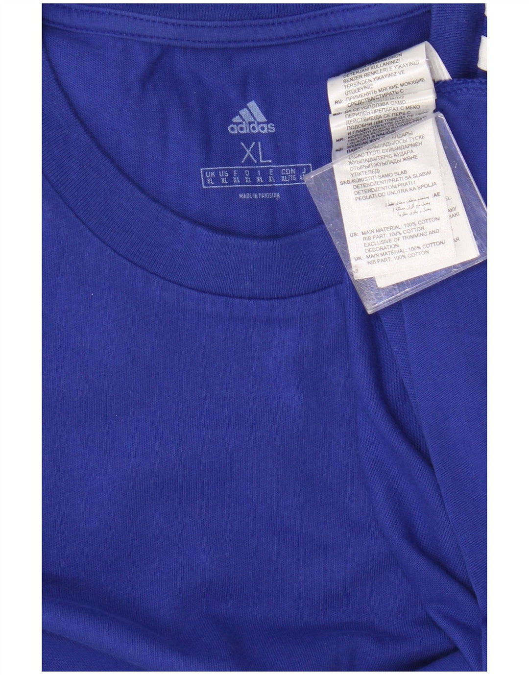 Adidas Herre T-Shirt Top XL Blå Bomuld