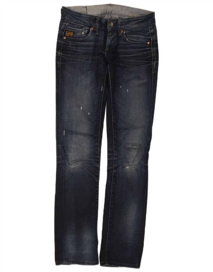 G-Star Dame Distressed Straight Jeans W28 L32 Blå