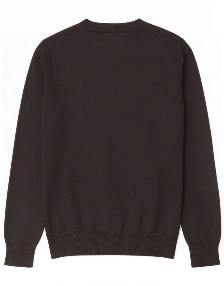 Zara Dame V-hals sweater UK 12 Medium Grey Viscose