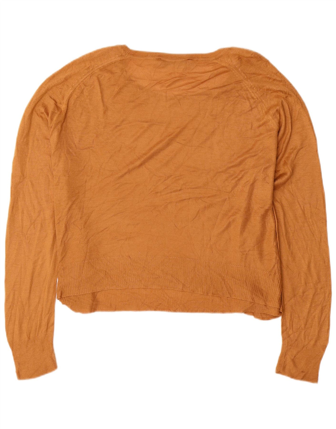 Zara Dame Oversized Boat Neck Jumper Sweater UK 14 Medium Yellow