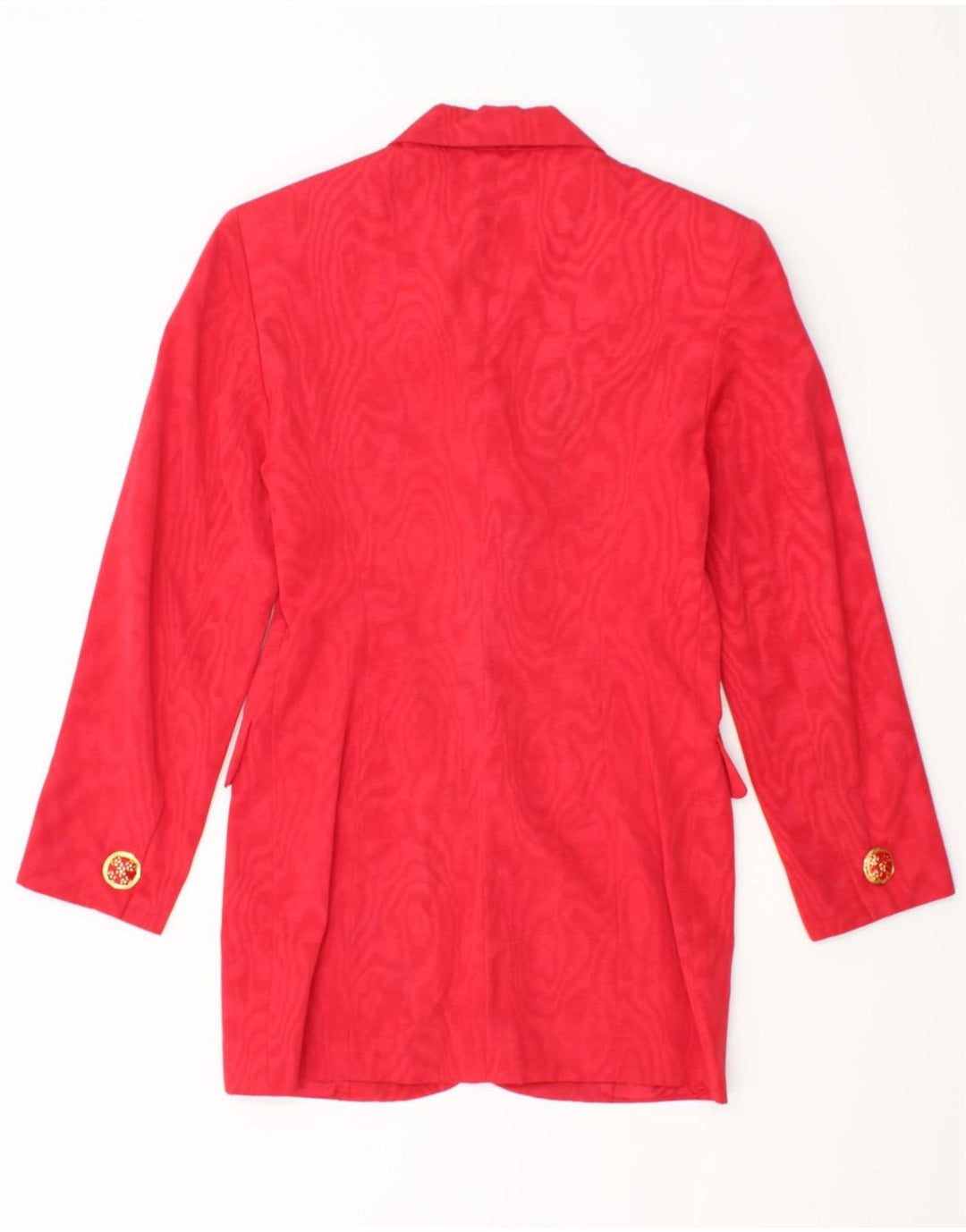 VINTAGE Womens Longline 4 Button Blazer Jacket IT 42 Medium Red Vintage Vintage and Second-Hand Vintage from Messina Hembry 
