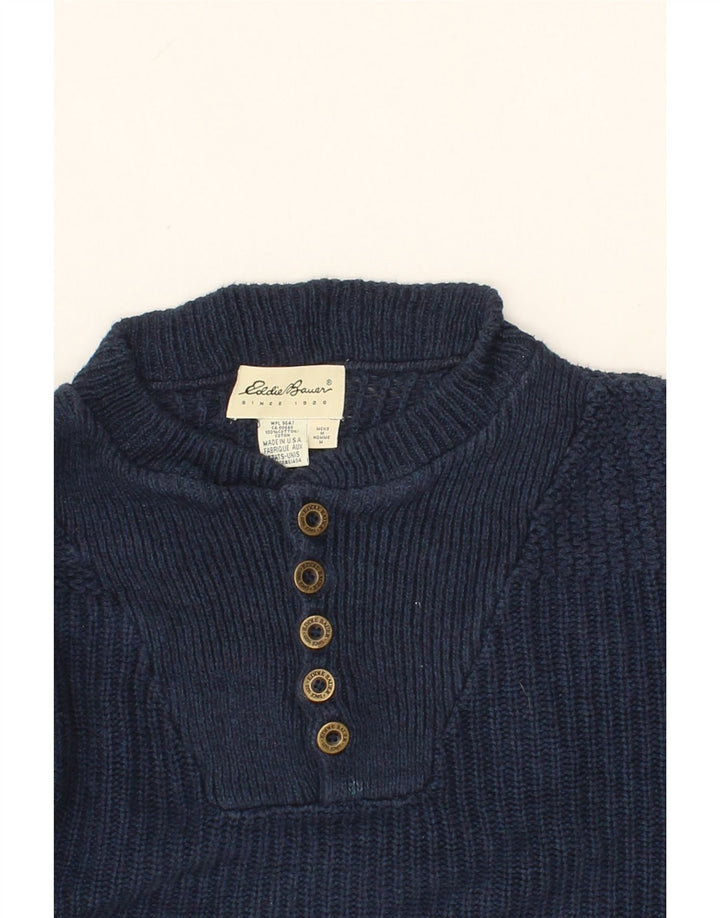 EDDIE BAUER Herre Loose Fit Crew Neck Jumper Sweater Medium Navy Blue