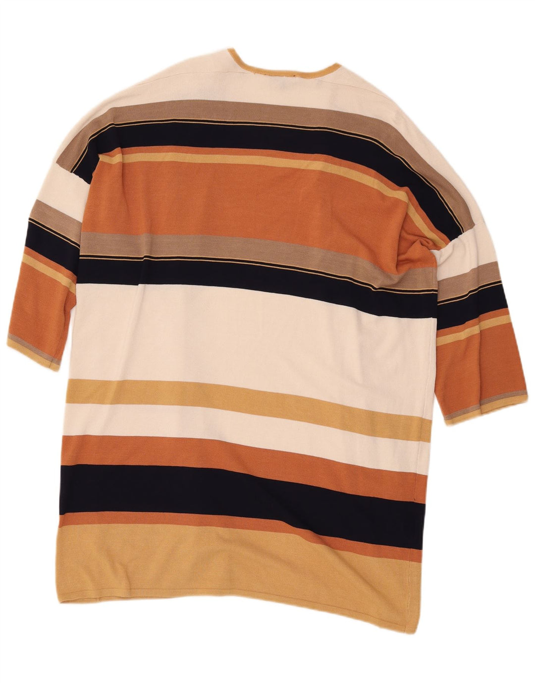 Warehouse Dame Longline Cardigan Sweater UK 14 Medium Beige Viscose