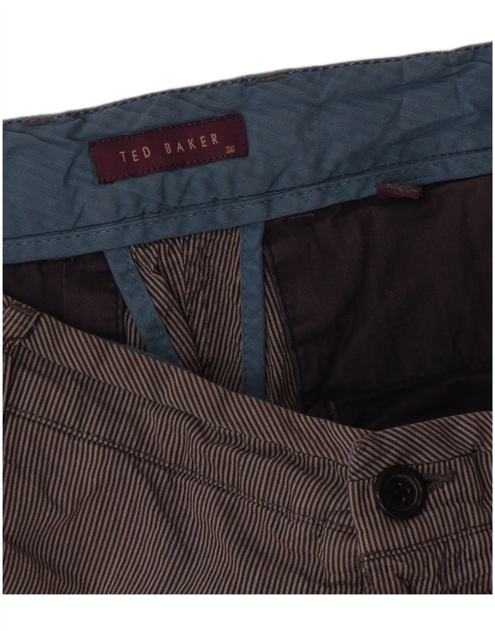 Ted Baker Chino Shorts til mænd W36 Large Grey Pinstripe Bomuld
