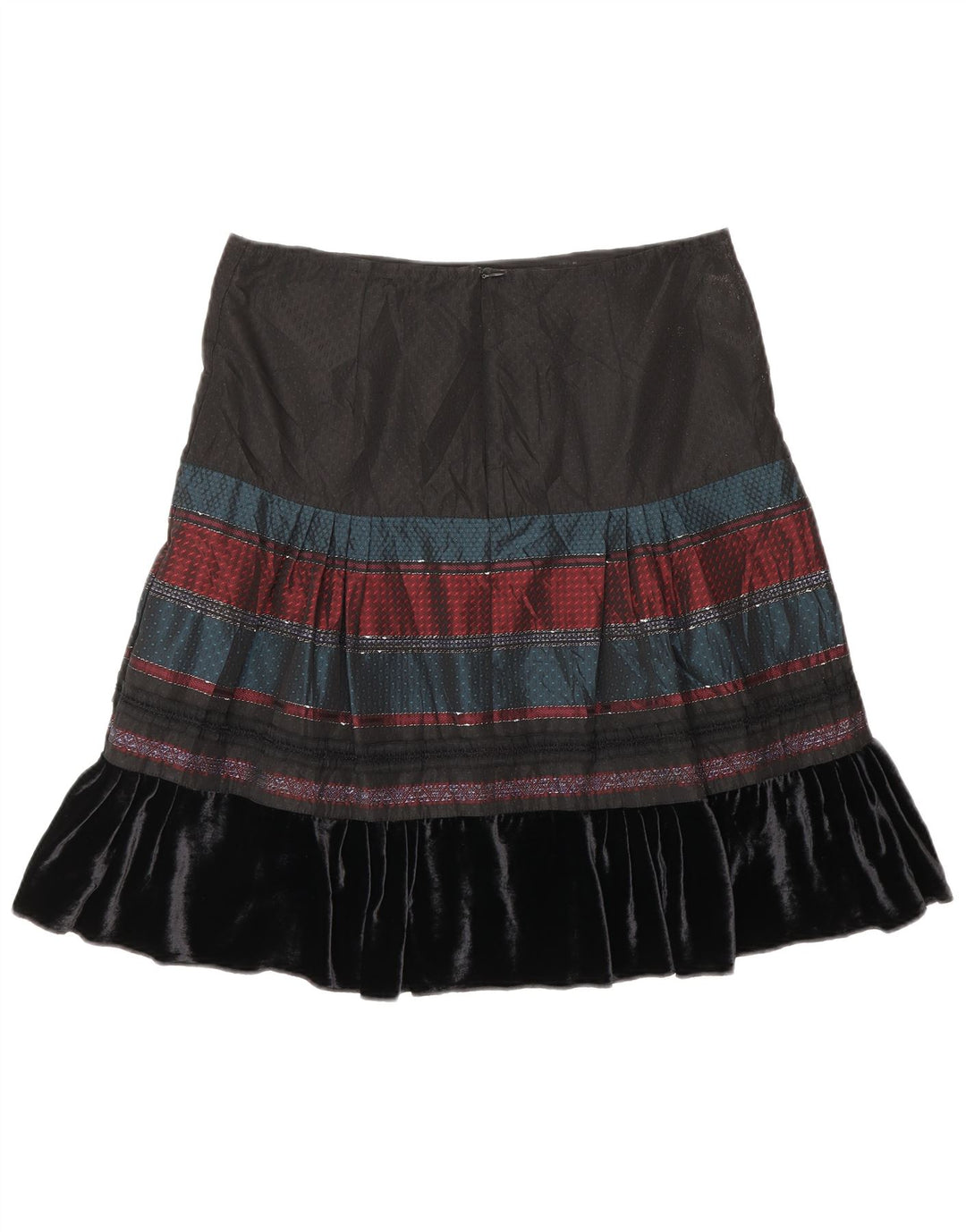 Benetton A-line nederdel til kvinder W30 Mellem sort stribet