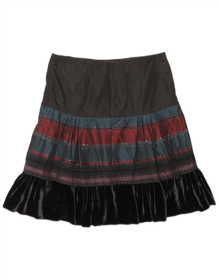 Benetton A-line nederdel til kvinder W30 Mellem sort stribet