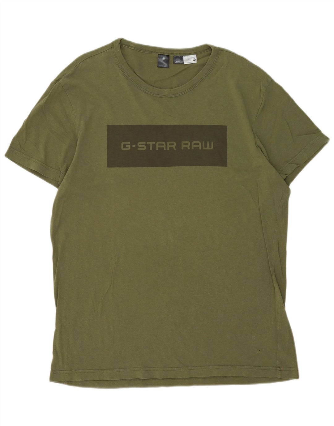 G-Star Herre Grafisk T-Shirt Top Stor Grøn Bomuld
