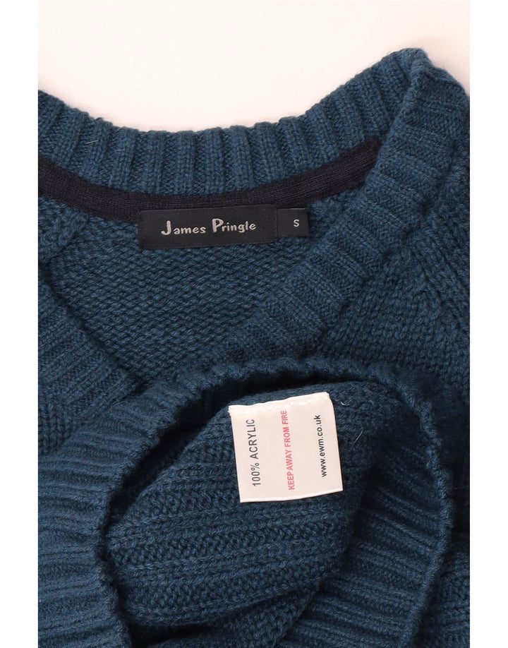 James Pringle Herre V-hals sweater lille blå akryl