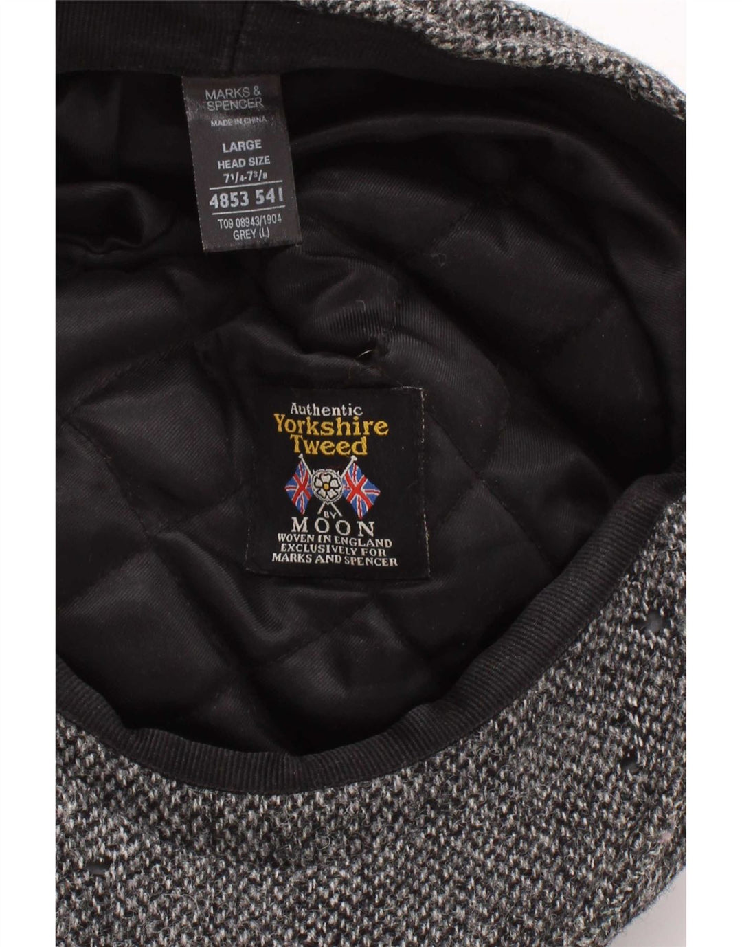 Marks & Spencer Herre Flad Kasket Stor Grå Sildebensuld Klassisk
