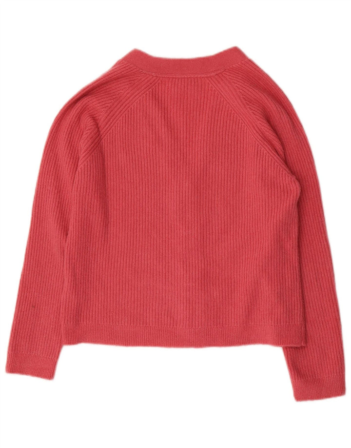 HOBBS Womens Cardigan Sweater UK 14 Medium Pink Polyester