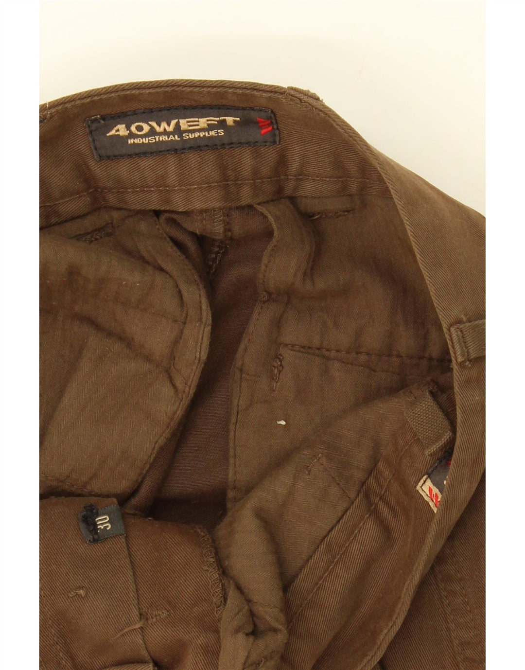 40WEFT Mens Straight Cargo Trousers W30 L33 Brown Cotton Vintage 40Weft and Second-Hand 40Weft from Messina Hembry 