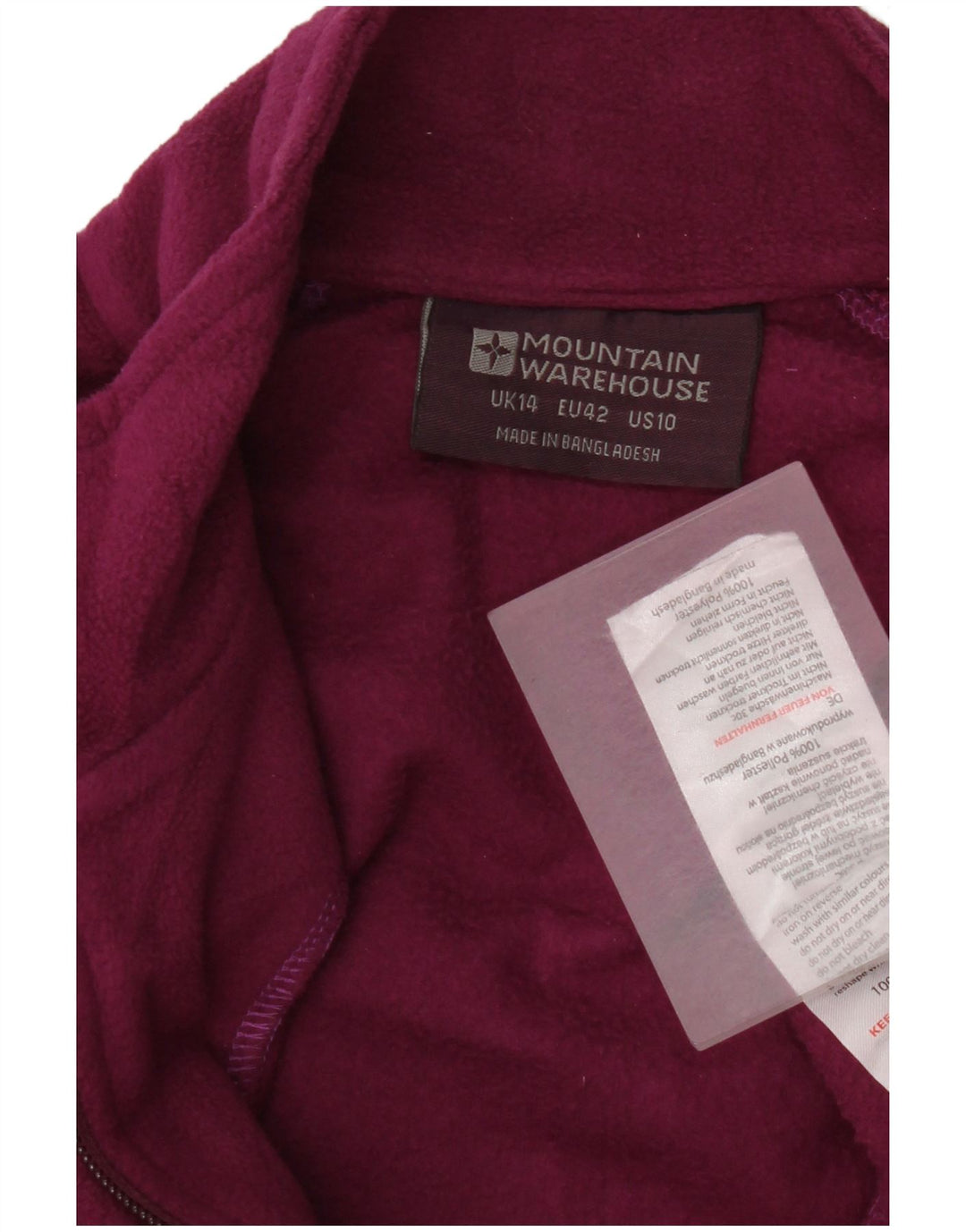 Mountain Warehouse Dame Fleecejakke UK 14 Stor Lilla Polyester