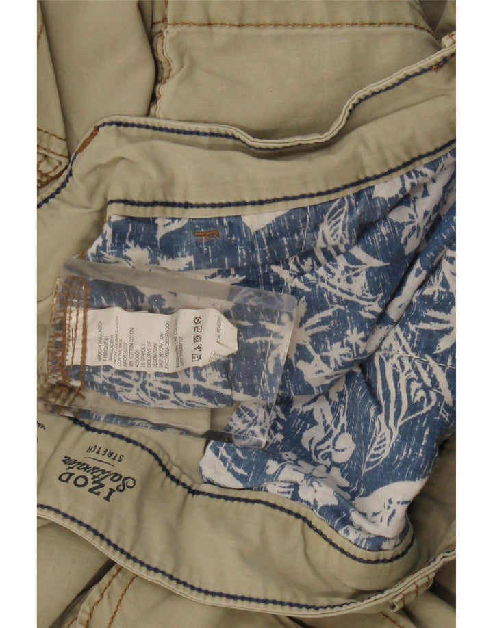 IZOD Herre Salt Water Cargo Shorts W48 4XL Grøn Bomuld
