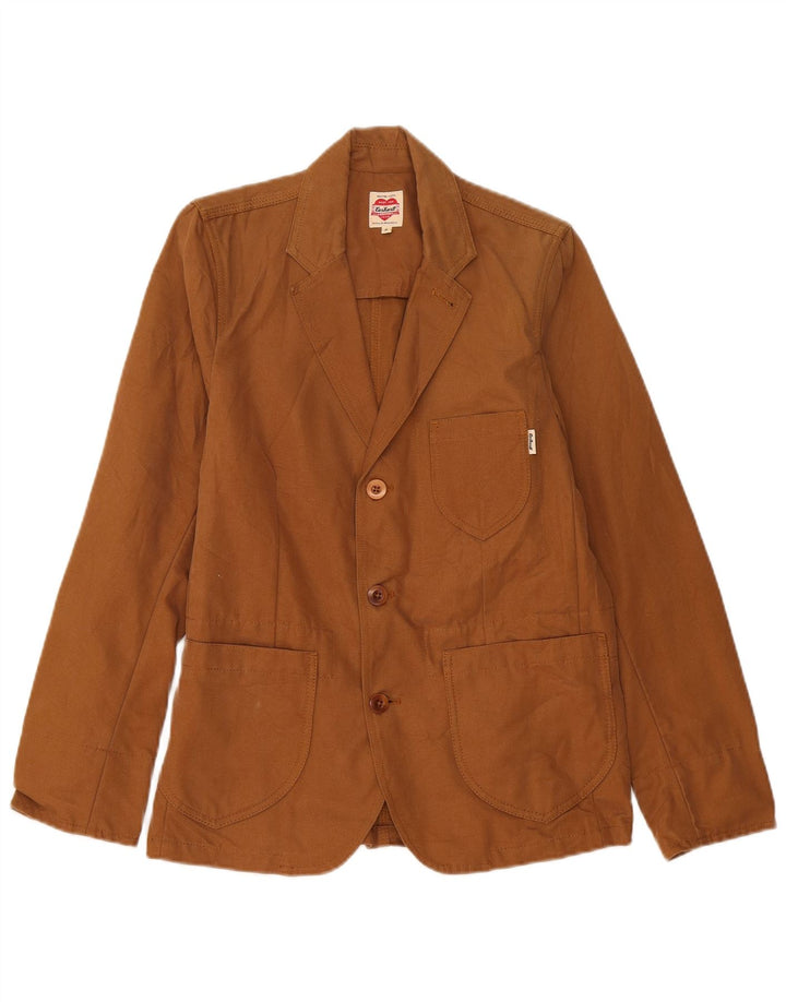 Carhartt Herre 3-knaps blazerjakke UK 38 medium brun bomuld