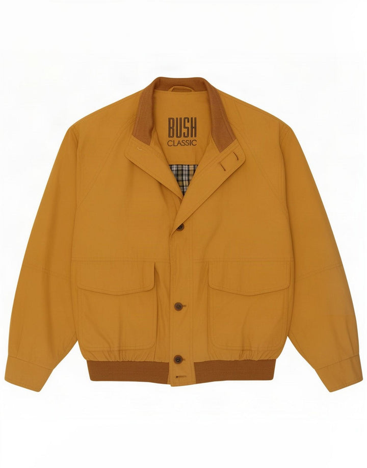 Bush Herre Bomber Jacket UK 36 Small Yellow Polyester