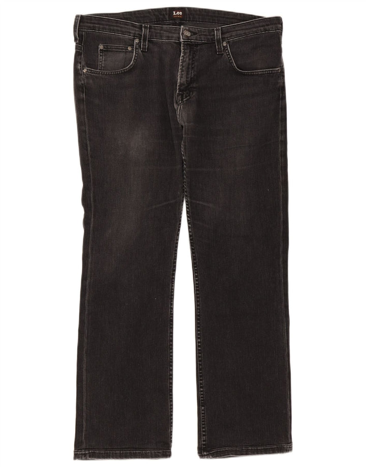 Lee Herre Knox Straight Jeans W36 L30 Sort Bomuld