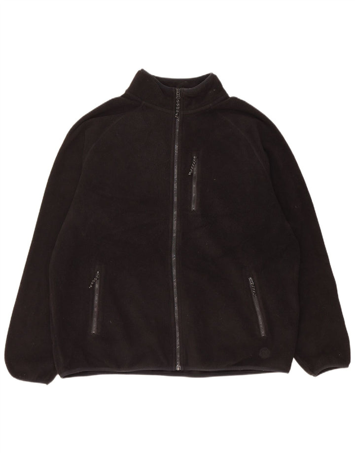 Marks & Spencer Herre Fleecejakke UK 42 XL Sort Polyester