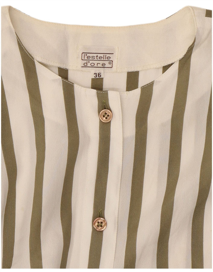 Vintage oversize maxikjole til kvinder EU 36 lille hvid nålestribe
