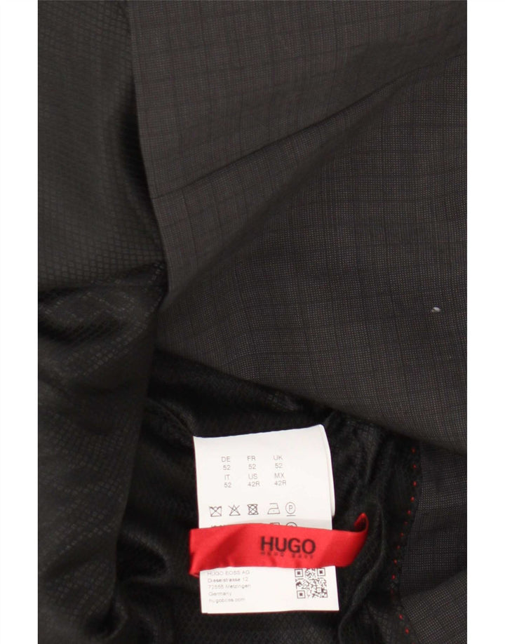 Hugo Boss Herre 2-knaps blazerjakke EU 52 XL Grå Virgin Wool