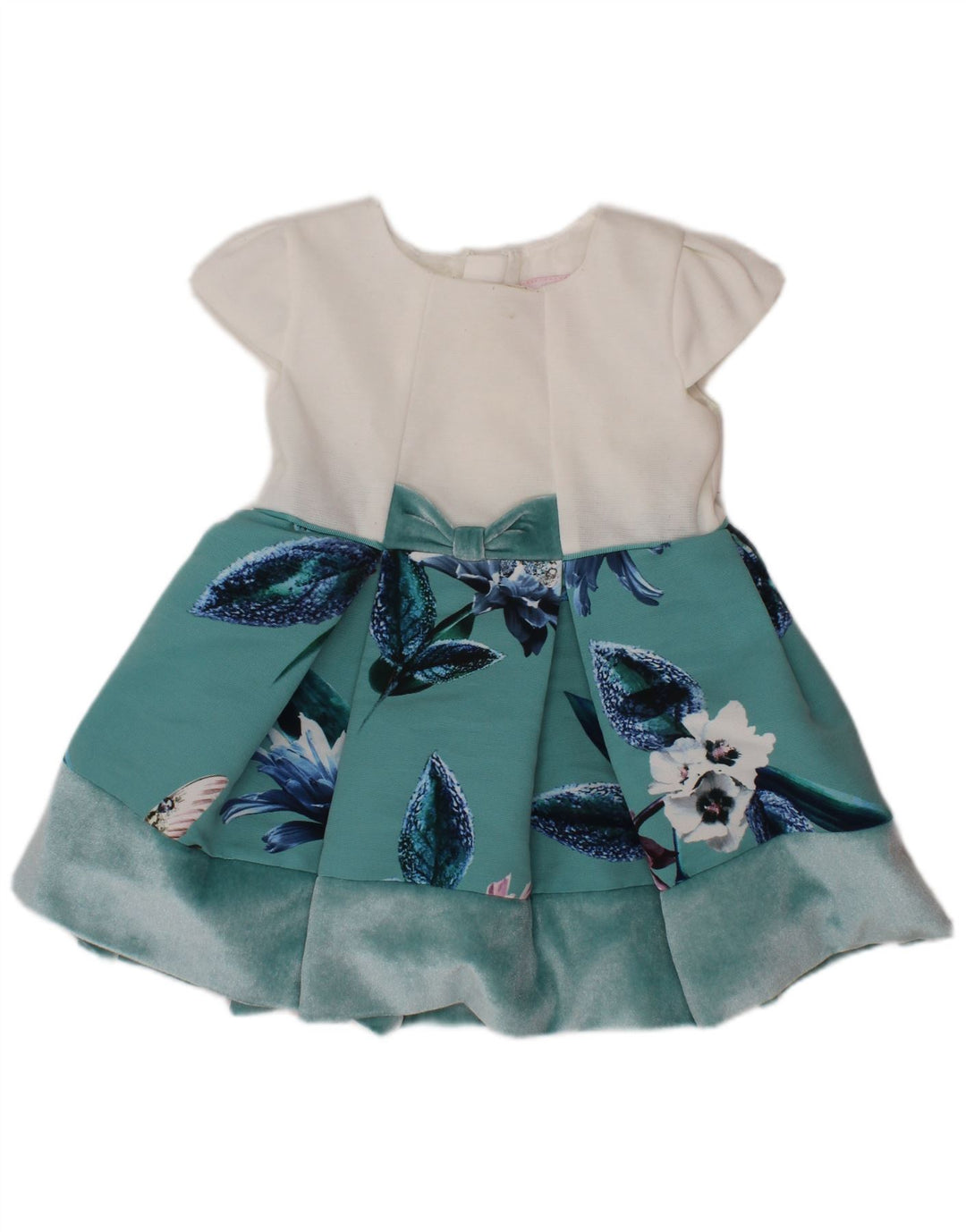 TED BAKER Baby Girls A-Line Kjole 9-12 måneder Hvid blomstret polyester