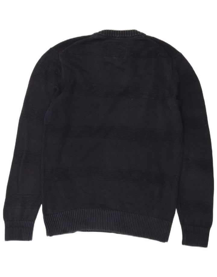 Howick Herre Crew Neck Jumper Sweater Medium Navy Blue Bomuld