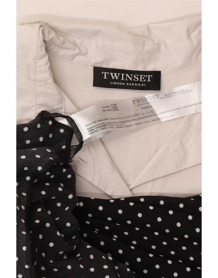 Simona Barbieri Dame Twinset Maxi Dress IT 42 Medium Black Polka Dot