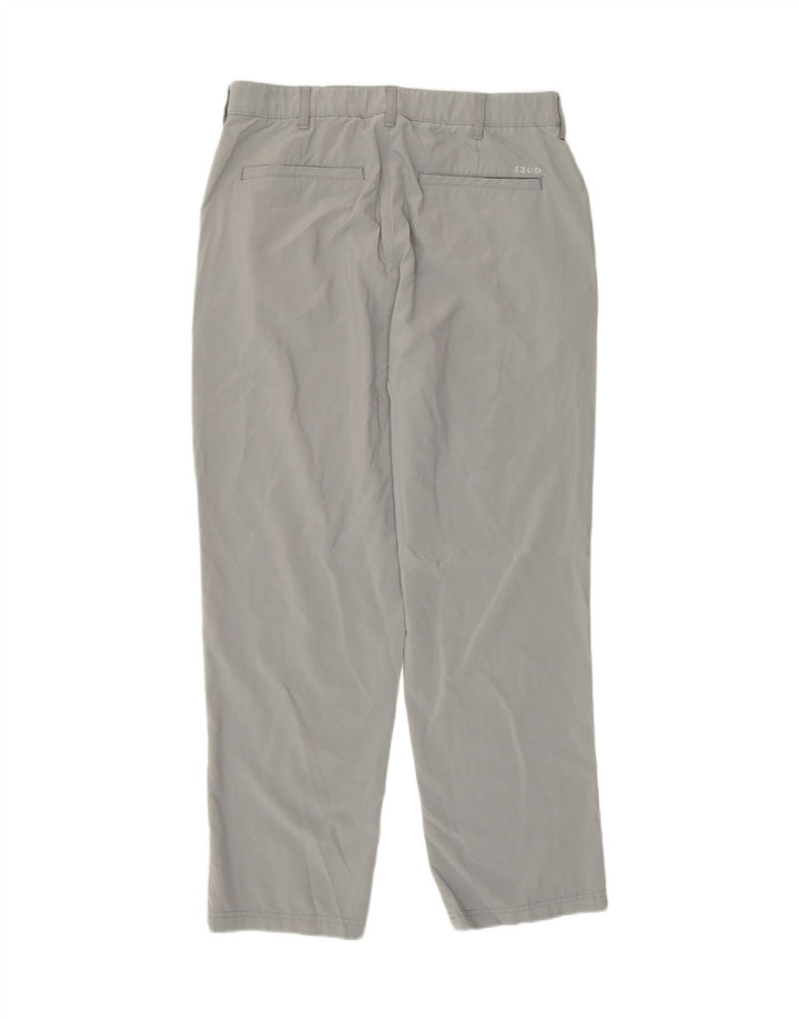 Izod Herre Chino Bukser W34 L30 Grå Polyester