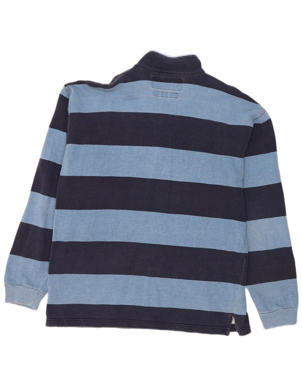 Invicta Sweatshirt med lynlås til mænd XL blå stribet bomuld