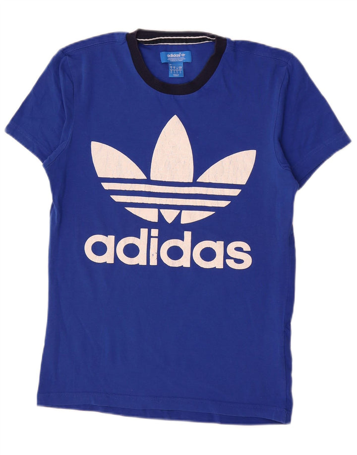 Adidas Grafisk T-shirt top til mænd, lille blå bomuld