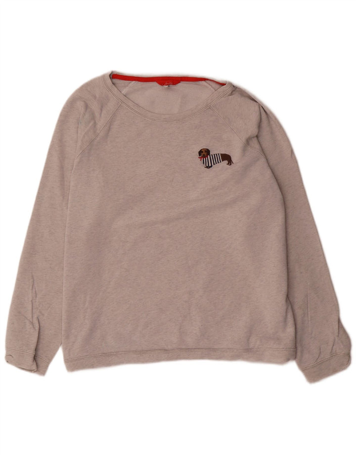 Joules Dame Sweatshirt Jumper UK 18 XL Grå Bomuld