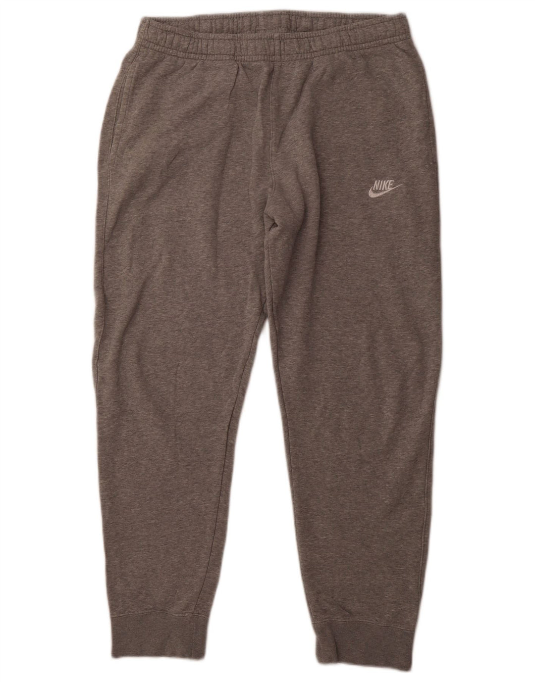 NIKE Mens Tracksuit Trousers Joggers Large Grey Flecked Cotton