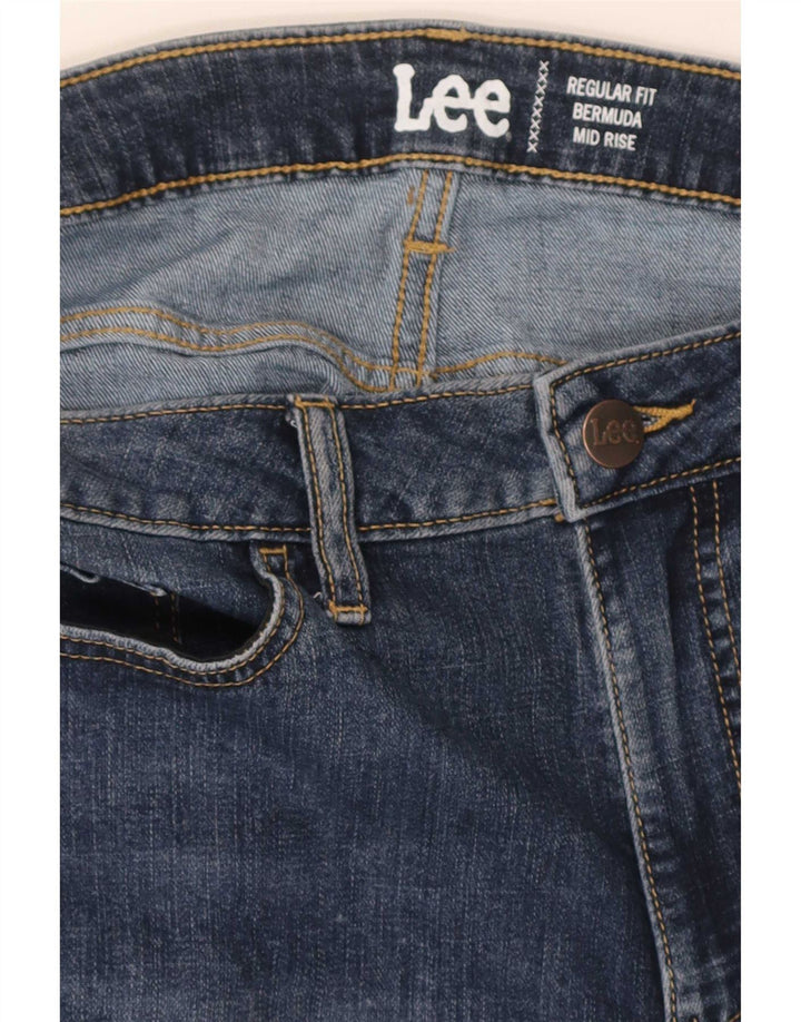 Lee Womens Bermuda Mid Rise Regular Fit denimshorts W32 Large Blue