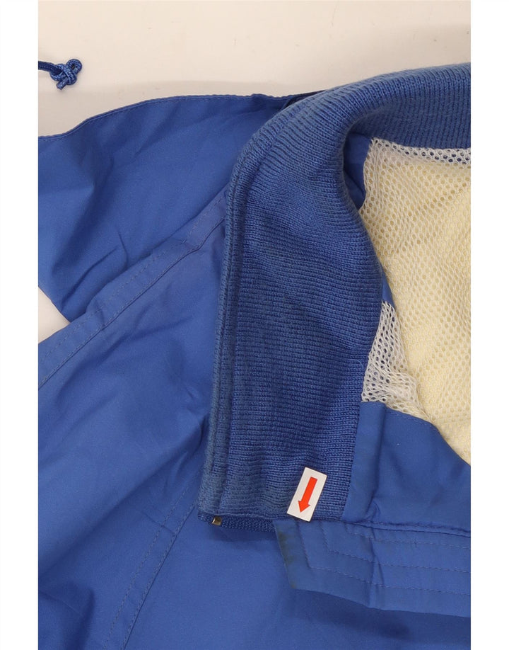 Eddie Bauer Regnjakke med hætte til mænd UK 40 Stor blå polyester