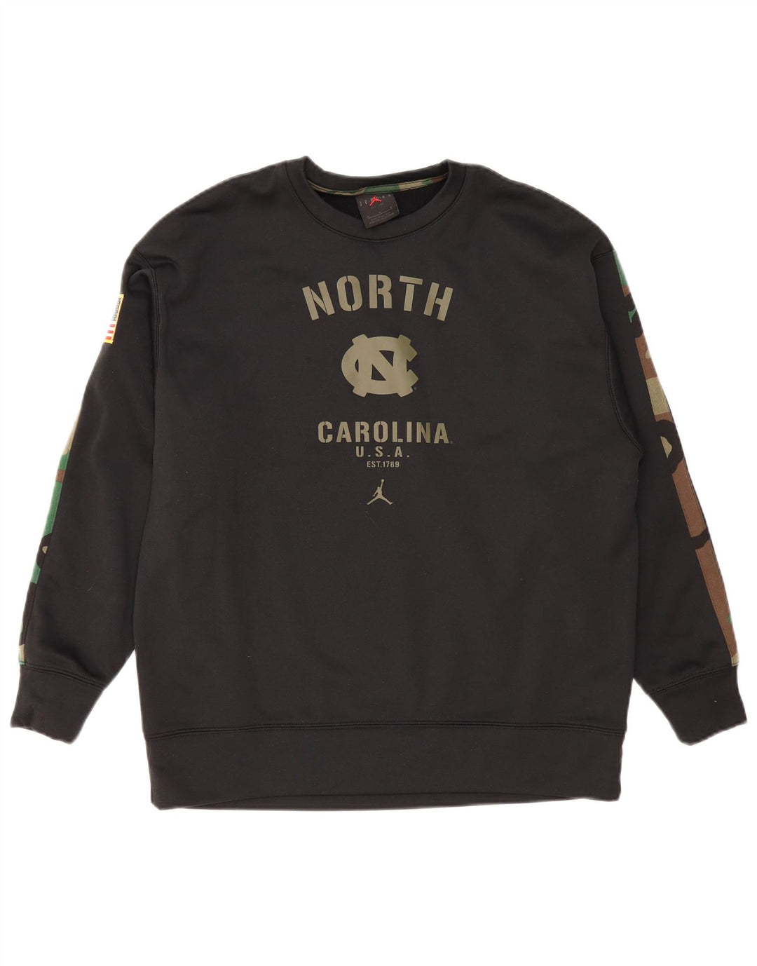 JORDAN Herre North Carolina Sweatshirt Jumper Medium Sort Camouflage