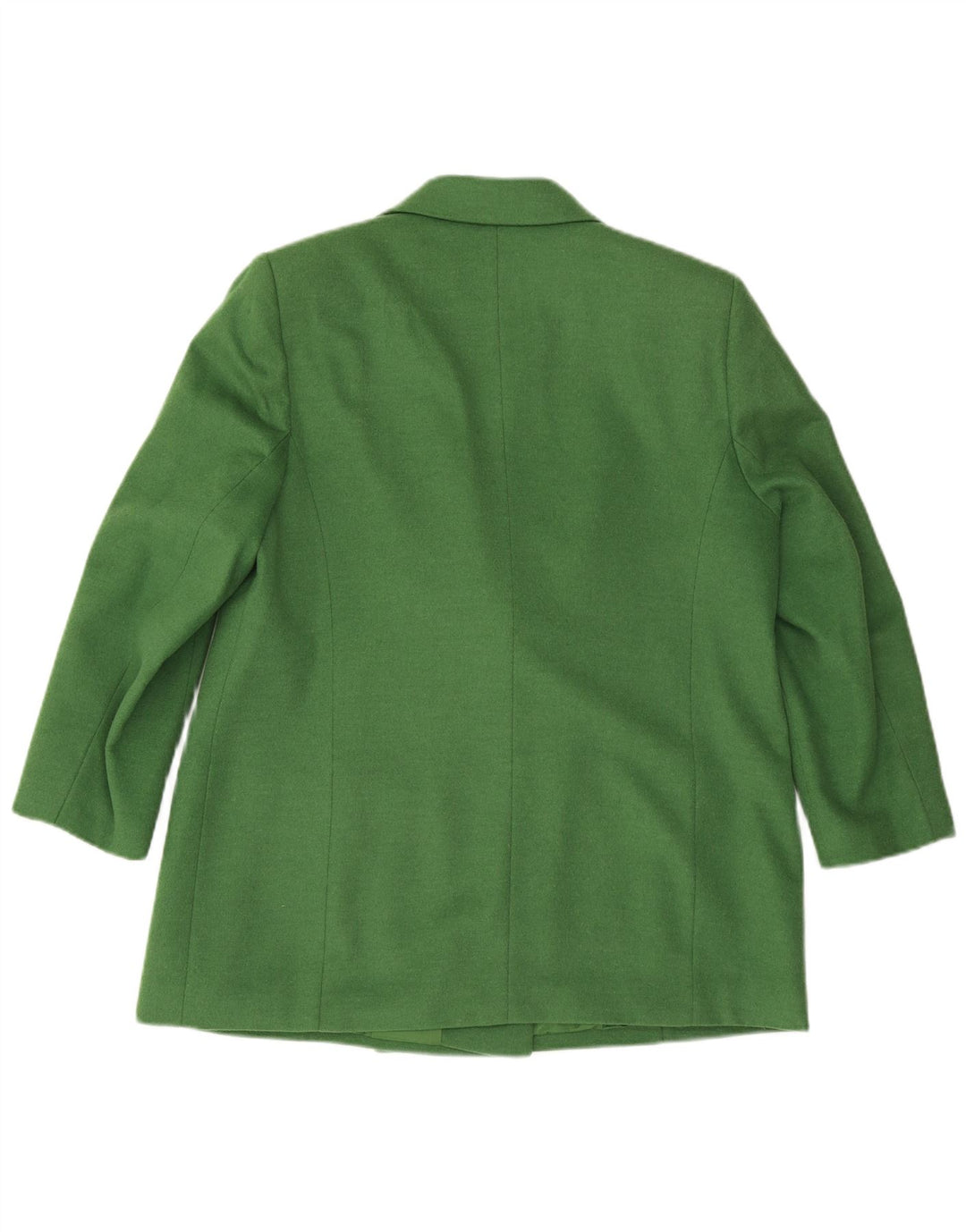 Hucke Dame Dobbeltradet Blazer Jacket UK 18 XL Grøn Uld