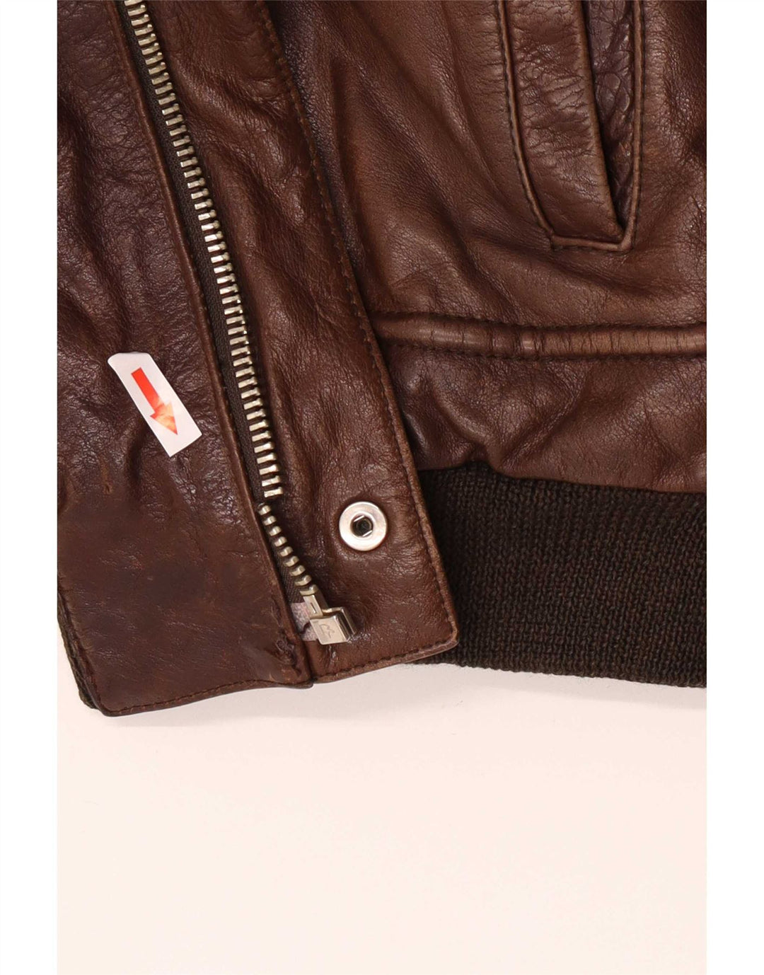 Vittorio Forti Herre læder Flight Aviator Jacket IT 52 XL Brun