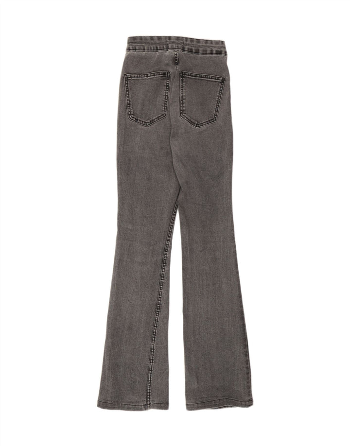 Zara Womens High Rise Flared Jeans EU 34 2XS W24 L31 Grå